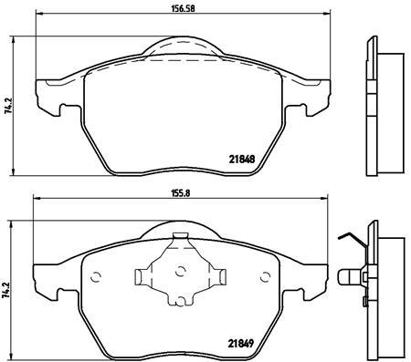set placute frana,frana disc - BREMBO