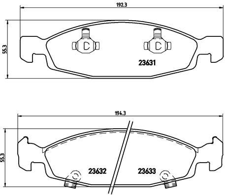 set placute frana,frana disc - BREMBO