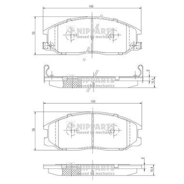 set placute frana,frana disc - NIPPARTS