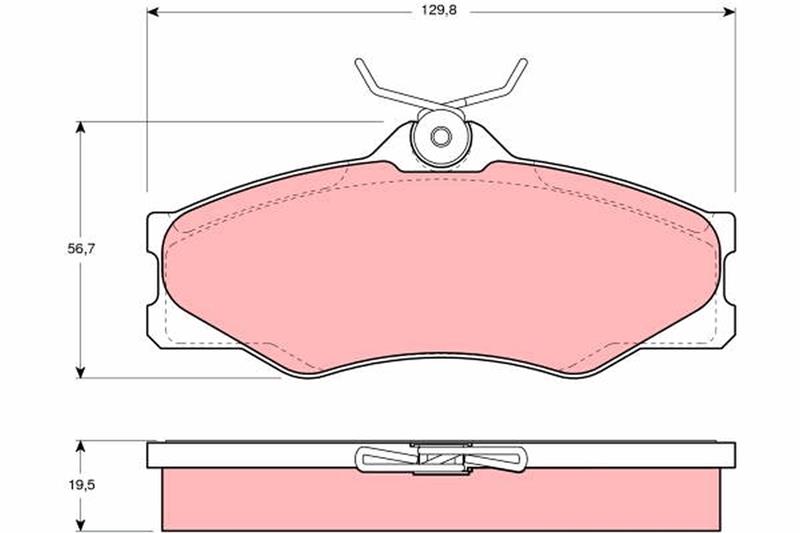 set placute frana,frana disc - TRW