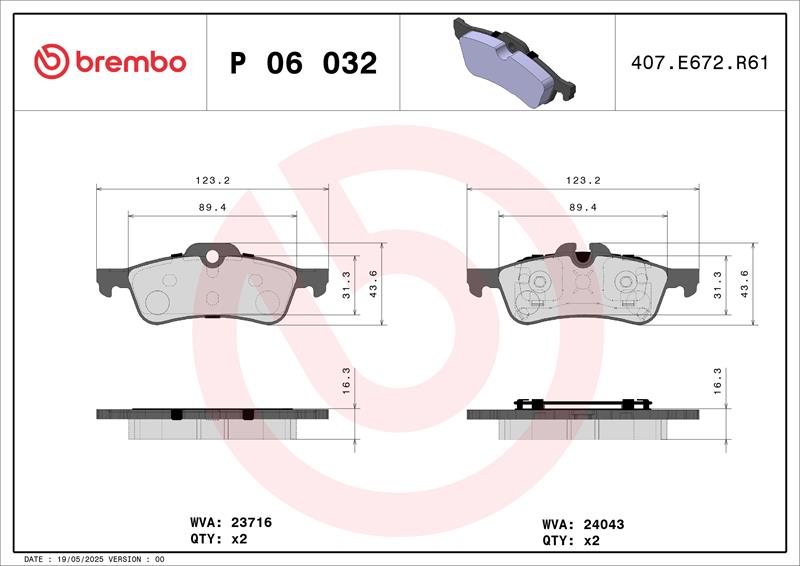 set placute frana,frana disc - BREMBO