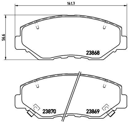 set placute frana,frana disc - BREMBO