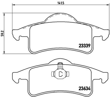 set placute frana,frana disc - BREMBO
