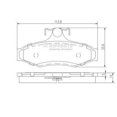 set placute frana,frana disc - NIPPARTS