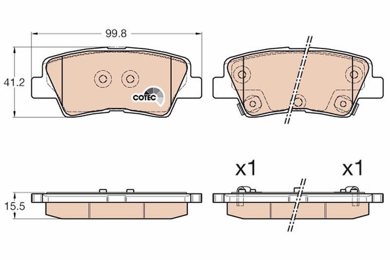 set placute frana,frana disc - TRW