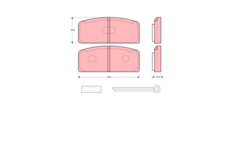 set placute frana,frana disc - TRW
