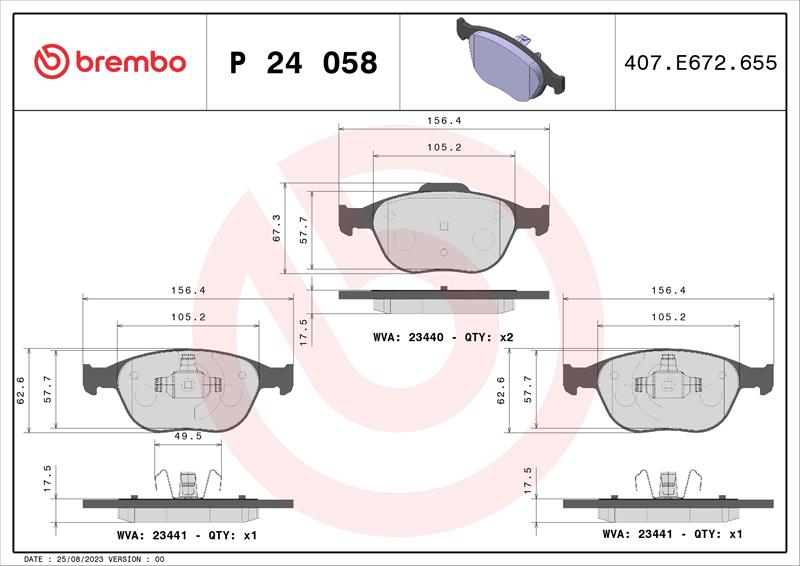 set placute frana,frana disc - BREMBO