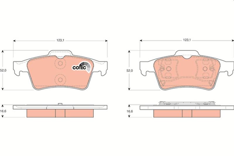 set placute frana,frana disc - TRW