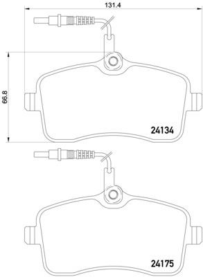 set placute frana,frana disc - BREMBO