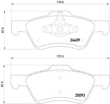 set placute frana,frana disc - BREMBO
