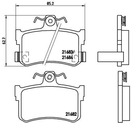 set placute frana,frana disc - BREMBO