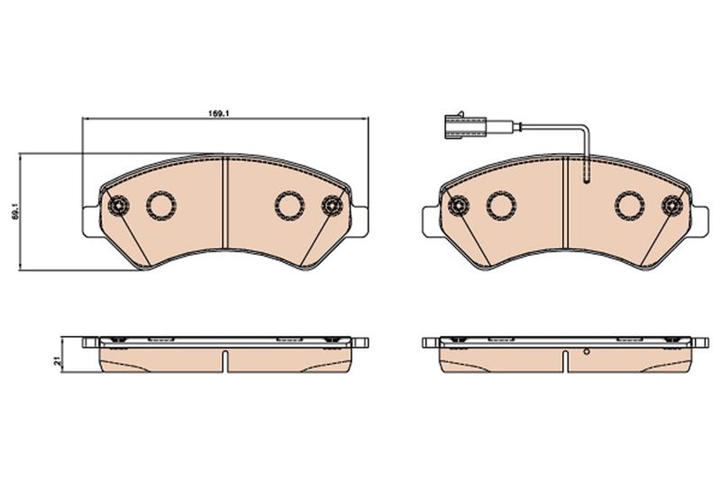 set placute frana,frana disc - TRW