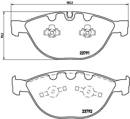 set placute frana,frana disc - BREMBO