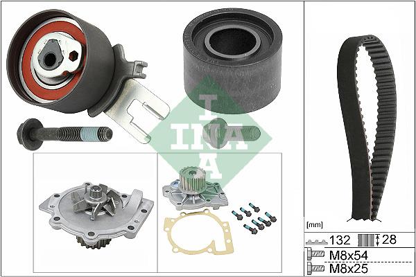 Set pompa apa + curea dintata - INA