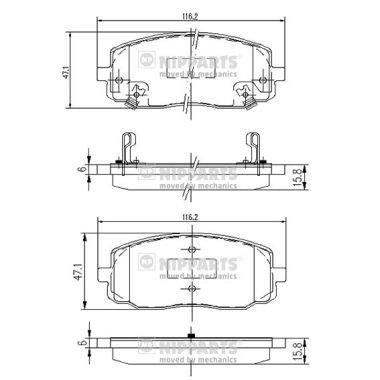set placute frana,frana disc - NIPPARTS
