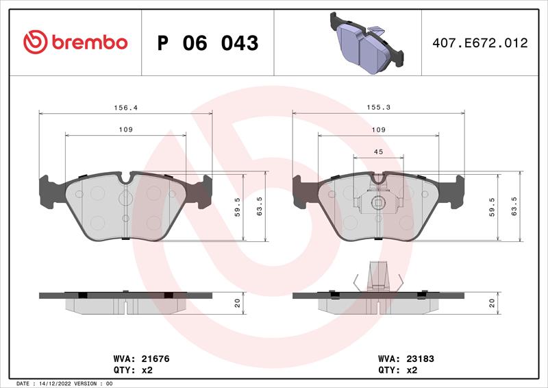 set placute frana,frana disc - BREMBO