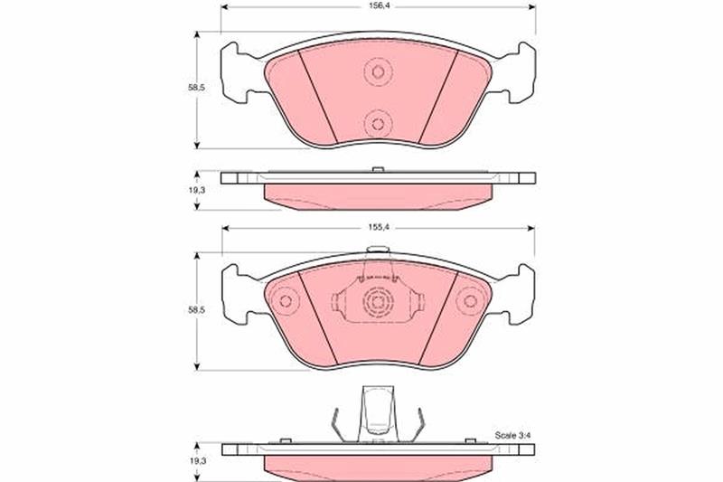 set placute frana,frana disc - TRW