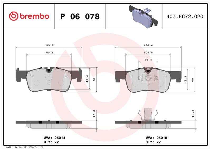 set placute frana,frana disc - BREMBO