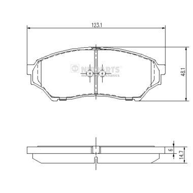 set placute frana,frana disc - NIPPARTS