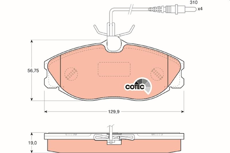 set placute frana,frana disc - TRW