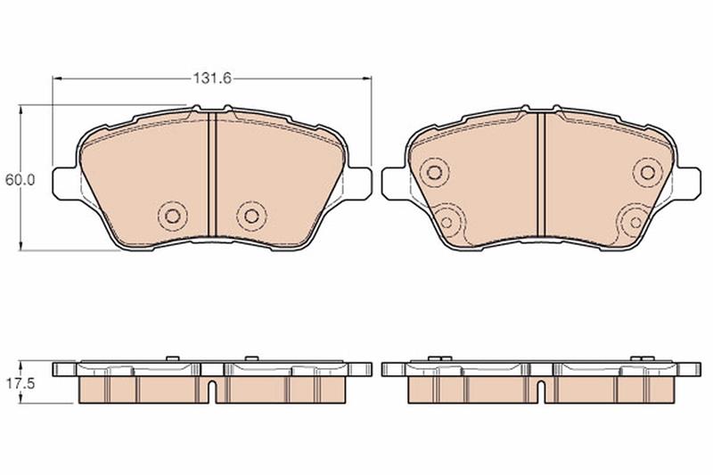set placute frana,frana disc - TRW