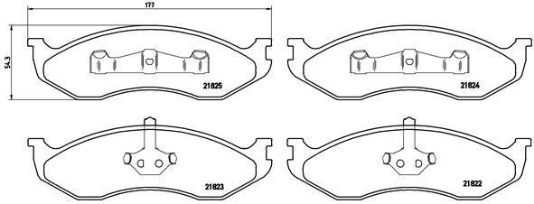 set placute frana,frana disc - BREMBO