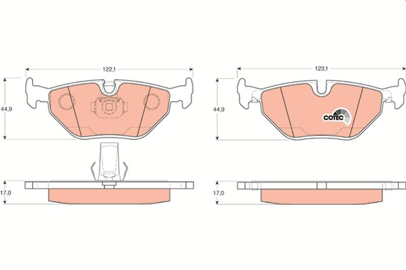 set placute frana,frana disc - TRW
