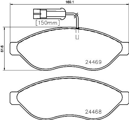 set placute frana,frana disc - BREMBO