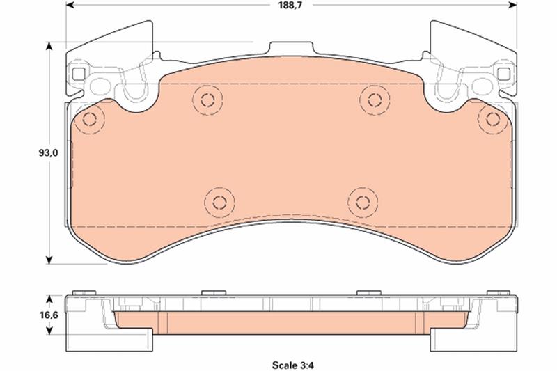 set placute frana,frana disc - TRW