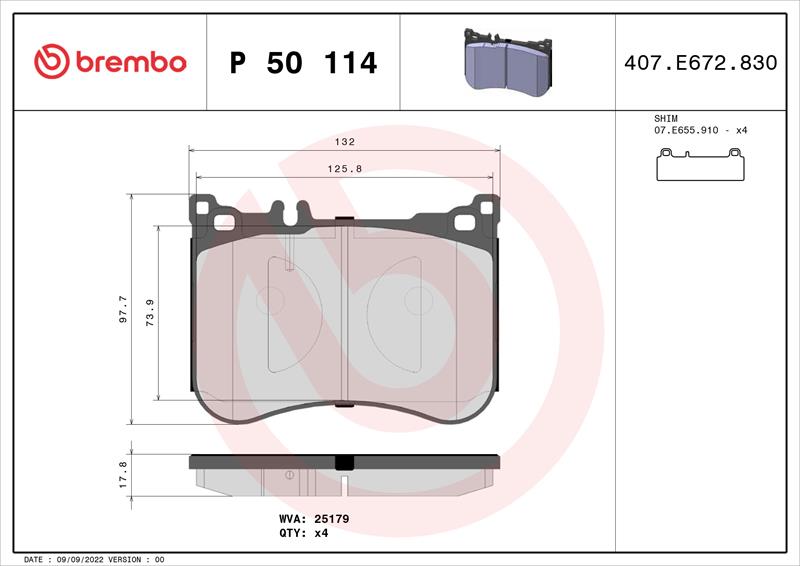 set placute frana,frana disc - BREMBO