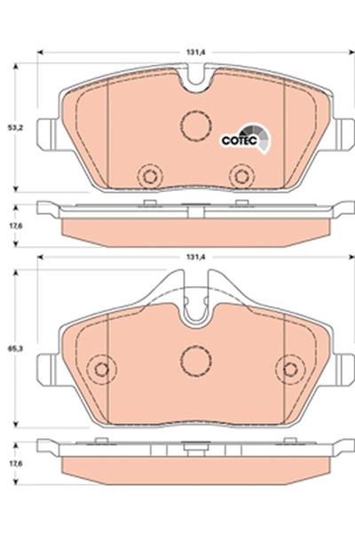 set placute frana,frana disc - TRW