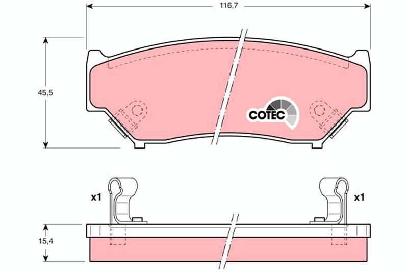 set placute frana,frana disc - TRW