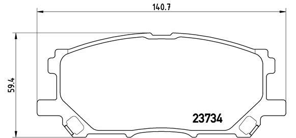 set placute frana,frana disc - BREMBO