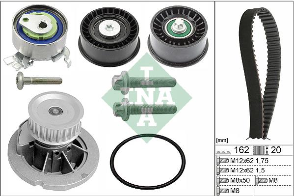 Set pompa apa + curea dintata - INA