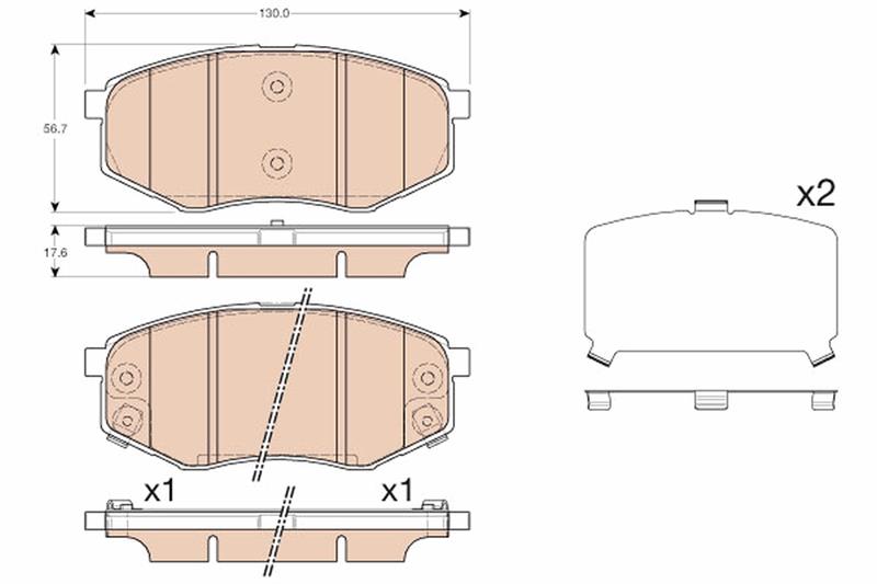 set placute frana,frana disc - TRW