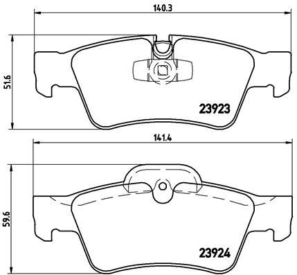 set placute frana,frana disc - BREMBO
