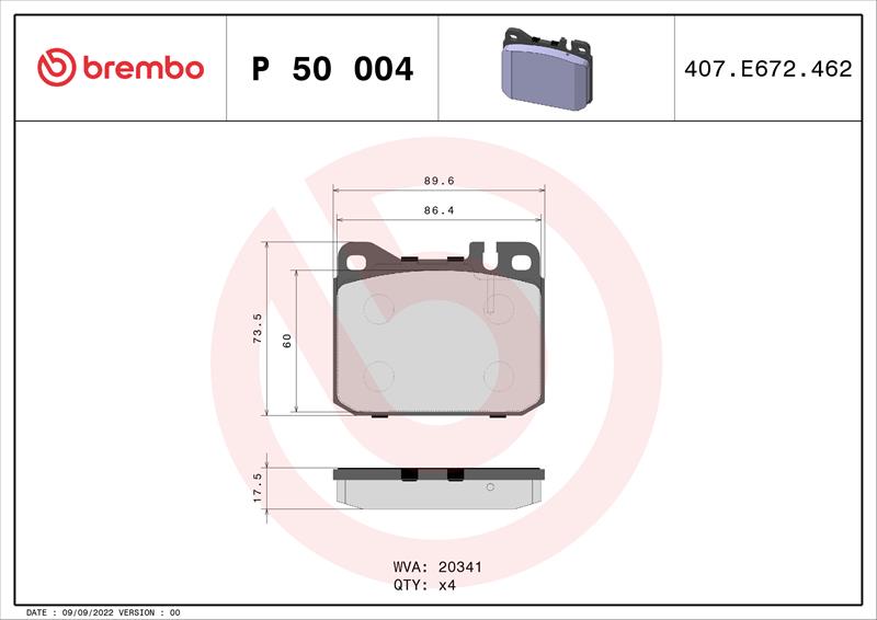set placute frana,frana disc - BREMBO