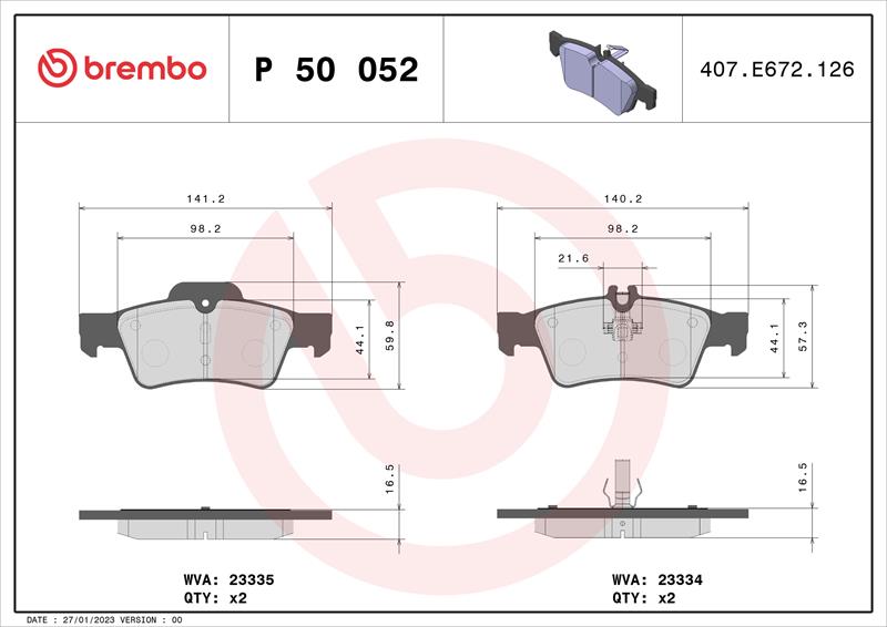 set placute frana,frana disc - BREMBO