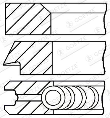 Set segmenti piston - GOETZE ENGINE