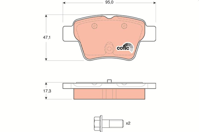 set placute frana,frana disc - TRW