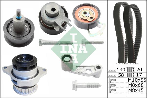 Set pompa apa + curea dintata - INA