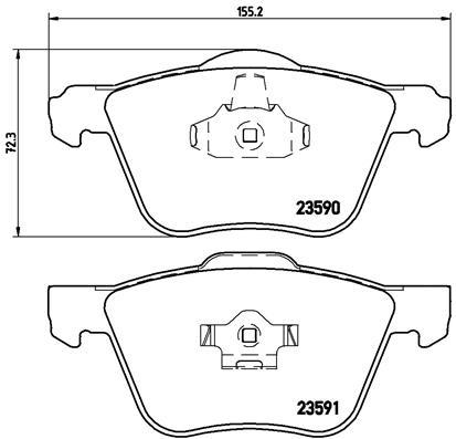 set placute frana,frana disc - BREMBO