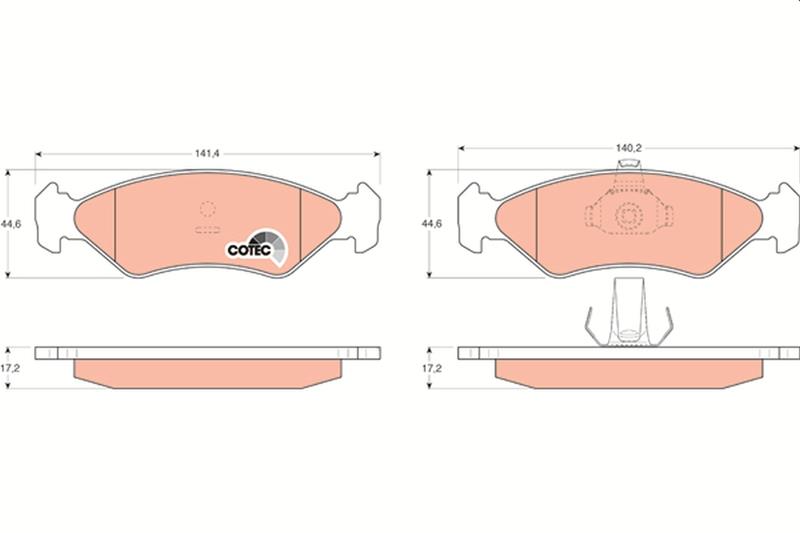 set placute frana,frana disc - TRW