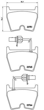 set placute frana,frana disc - BREMBO