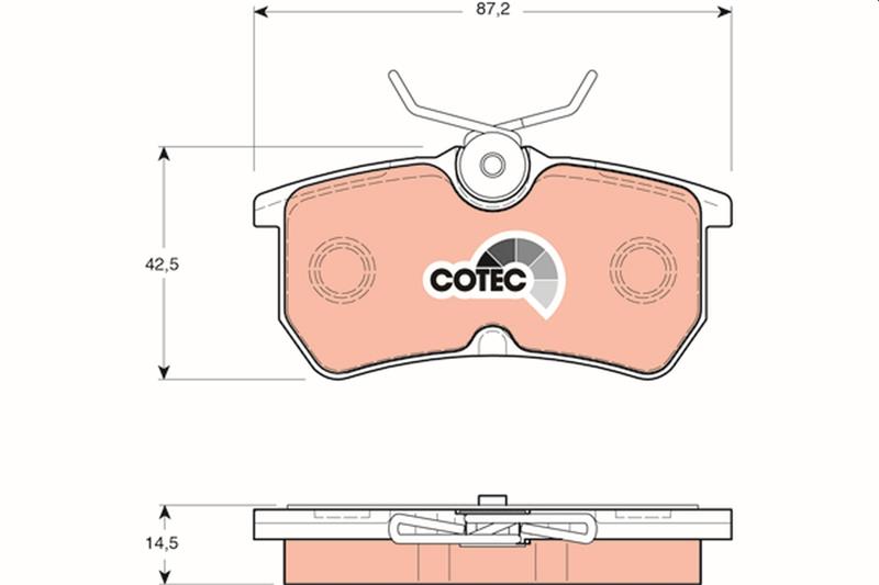 set placute frana,frana disc - TRW