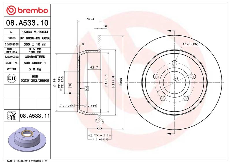 Disc frana - BREMBO