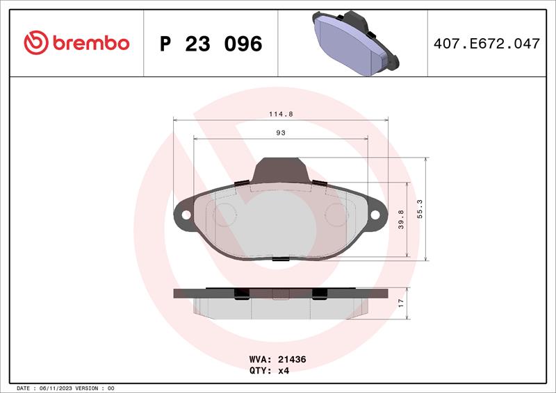 set placute frana,frana disc - BREMBO