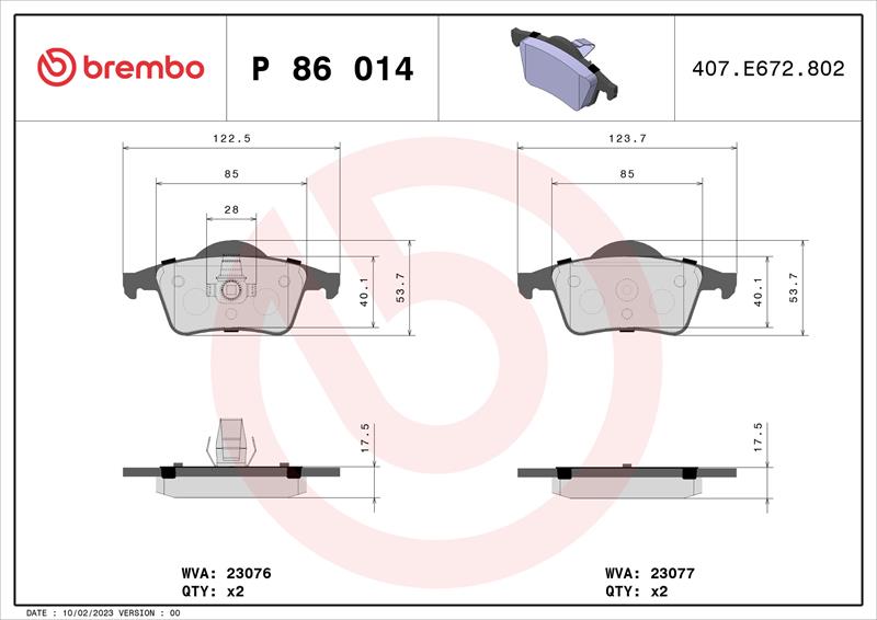 set placute frana,frana disc - BREMBO