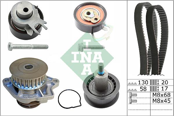 Set pompa apa + curea dintata - INA