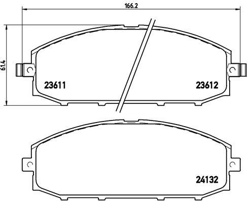 set placute frana,frana disc - BREMBO